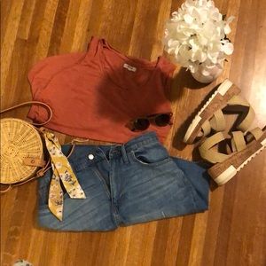 Madewell Orange Layering Tank